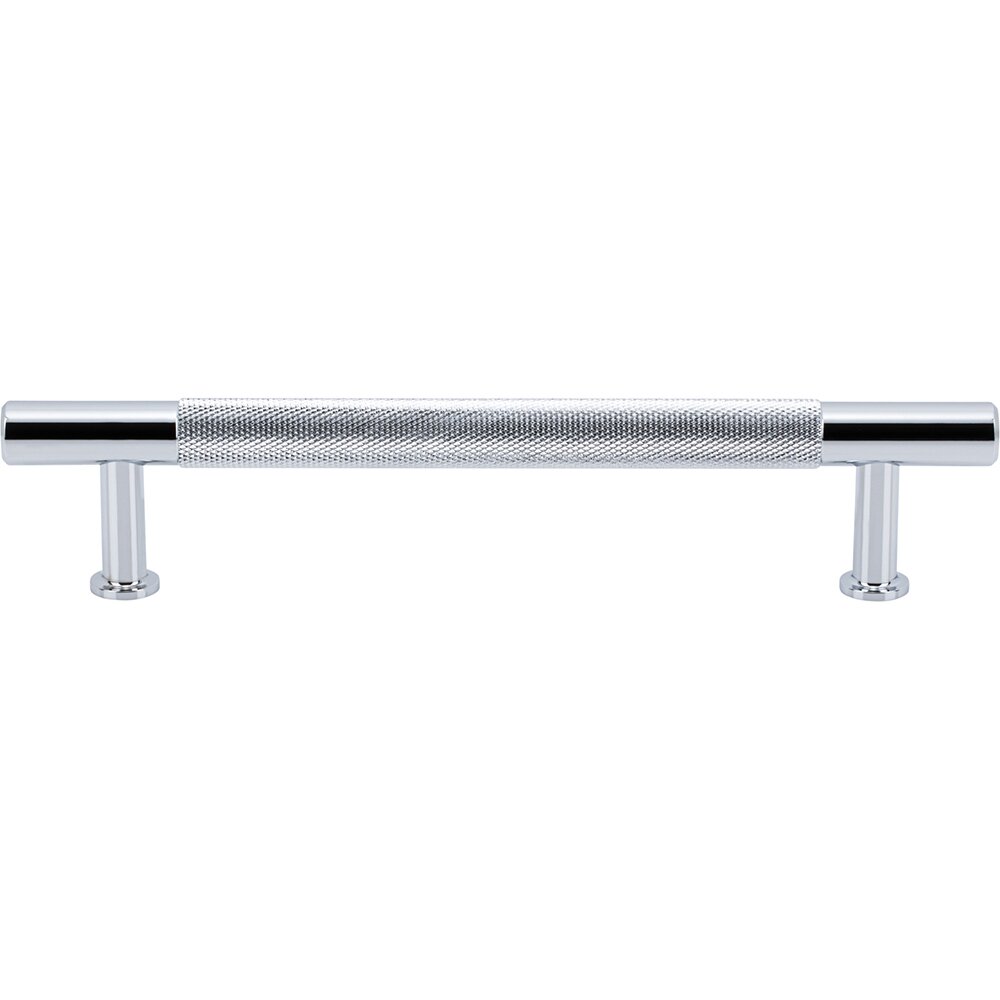 Vesta Hardware 5" Centers Knurled Bar Pull in Polished Chrome