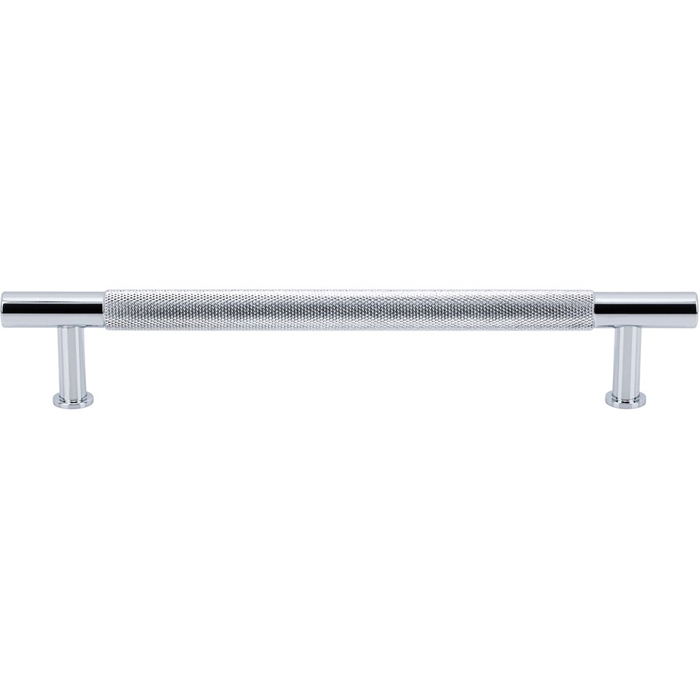 Vesta Hardware 6 5/16" Centers Knurled Bar Pull in Polished Chrome