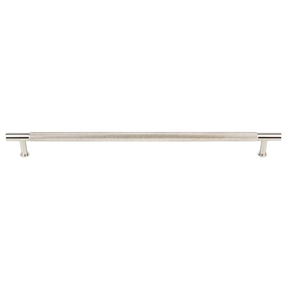 Vesta Hardware 12" Centers Knurled Bar Pull in Polished Nickel