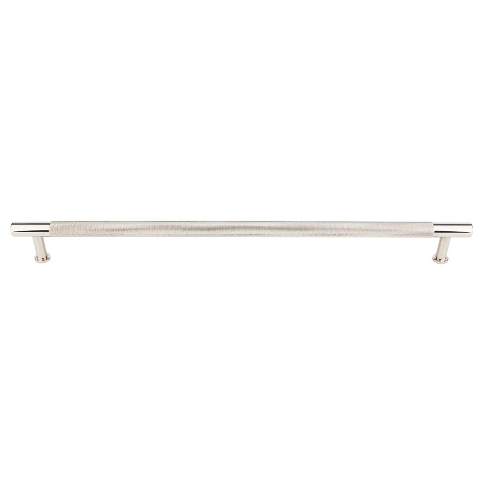 Vesta Hardware 18" Centers Knurled Appliance Pull in Polished Nickel
