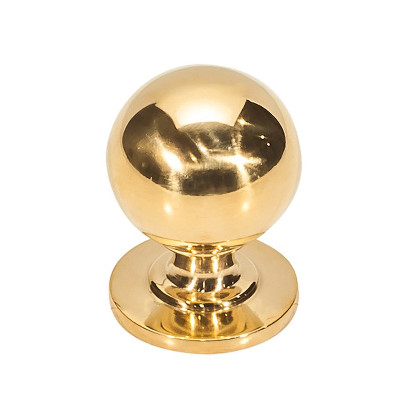 Vesta Hardware 1 1/4" Round Smooth Knob in Unlacquered Brass