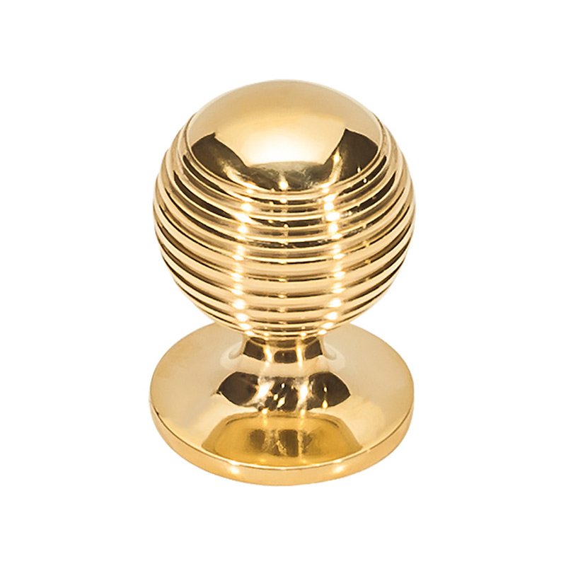 Vesta Hardware 1 1/8" Round Rimmed Knob in Unlacquered Brass