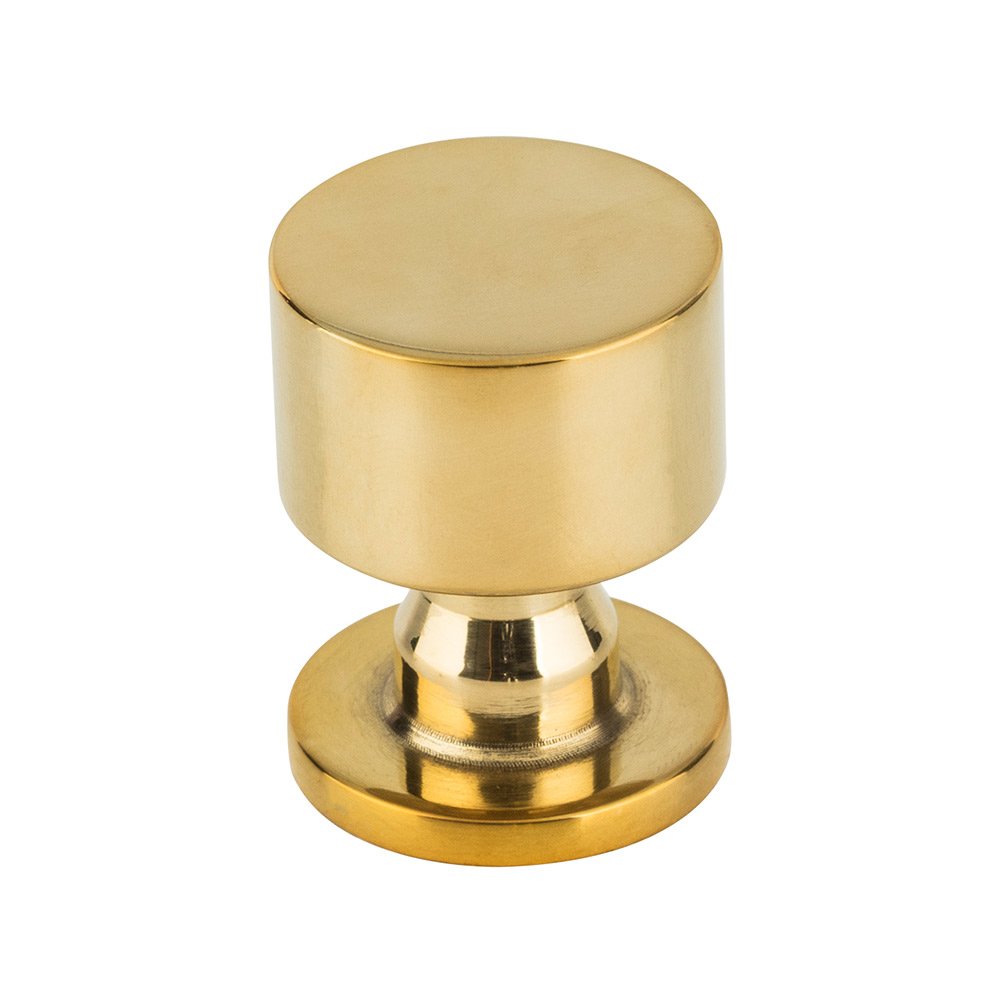 Vesta Hardware 1" Round Knob in Unlacquered Brass
