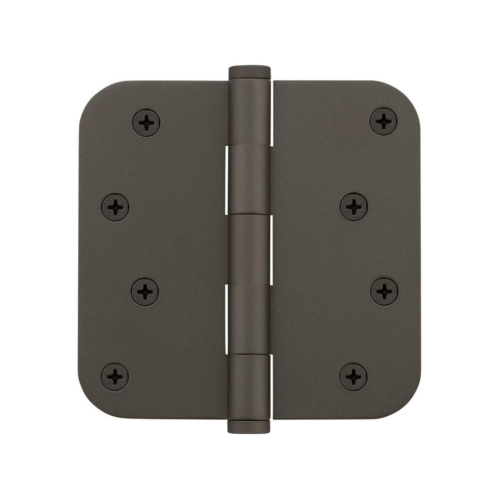 Viaggio 4" Button Tip Residential Hinge with 5/8" Radius Corners in Titanium Gray (Sold Individually)