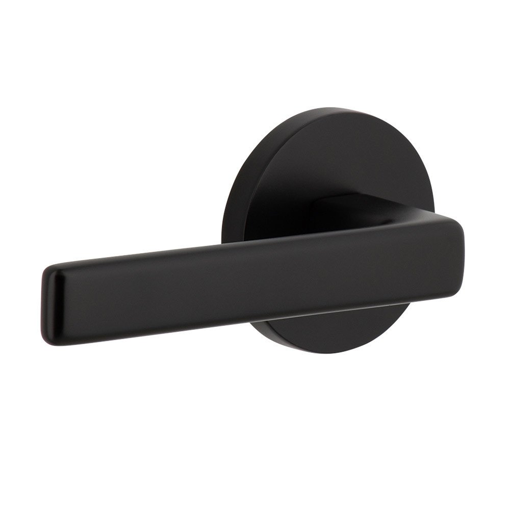 Viaggio Complete Privacy Set - Circolo Rosette with Left Handed Lusso Lever in Satin Black