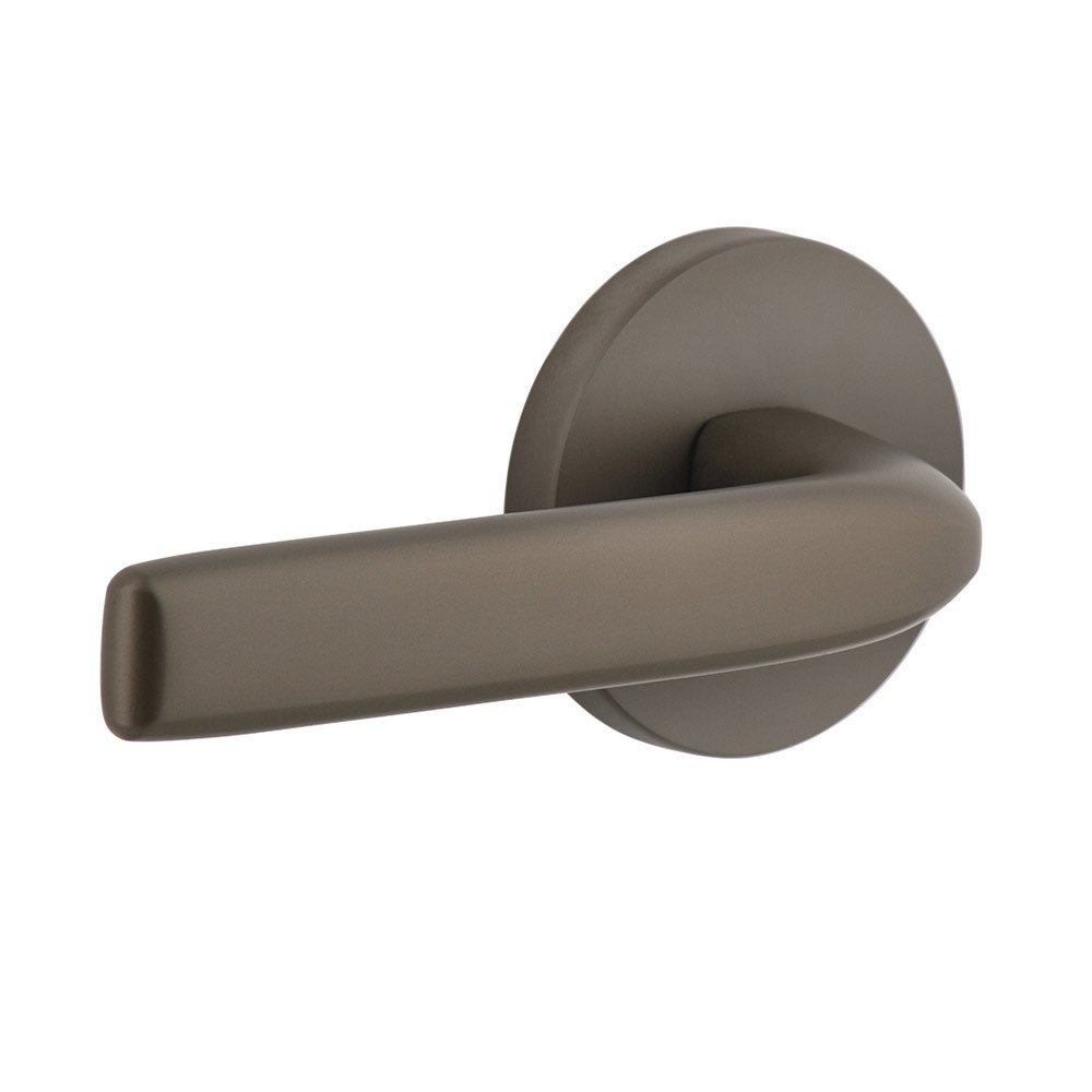 Viaggio Complete Privacy Set - Circolo Rosette with Left Handed Bella Lever  in Titanium Gray