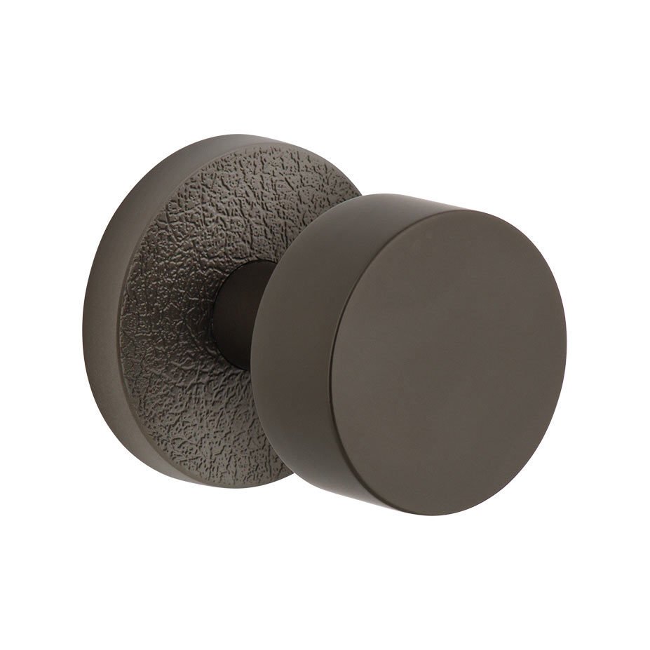 Viaggio Single Dummy - Circolo Leather Rosette with Circolo Brass Knob in Titanium Gray