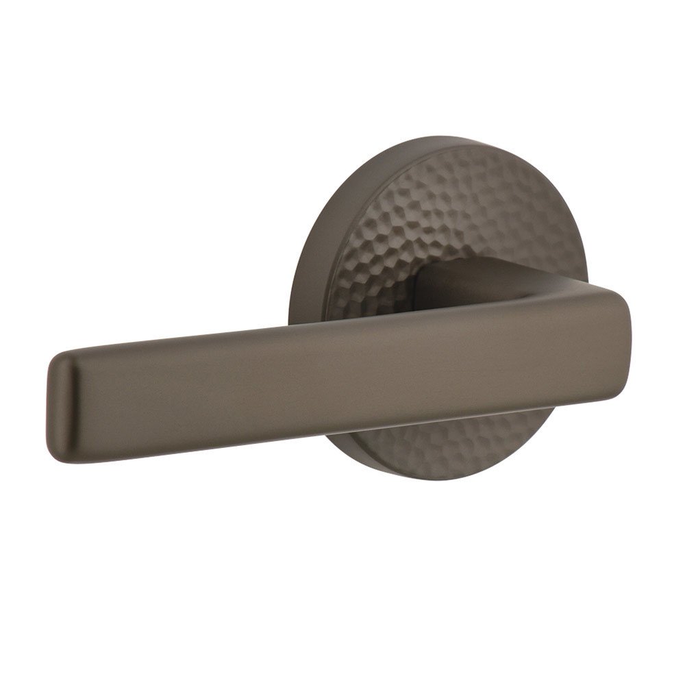 Viaggio Single Dummy - Circolo Hammered Rosette with Left Handed Lusso Lever in Titanium Gray
