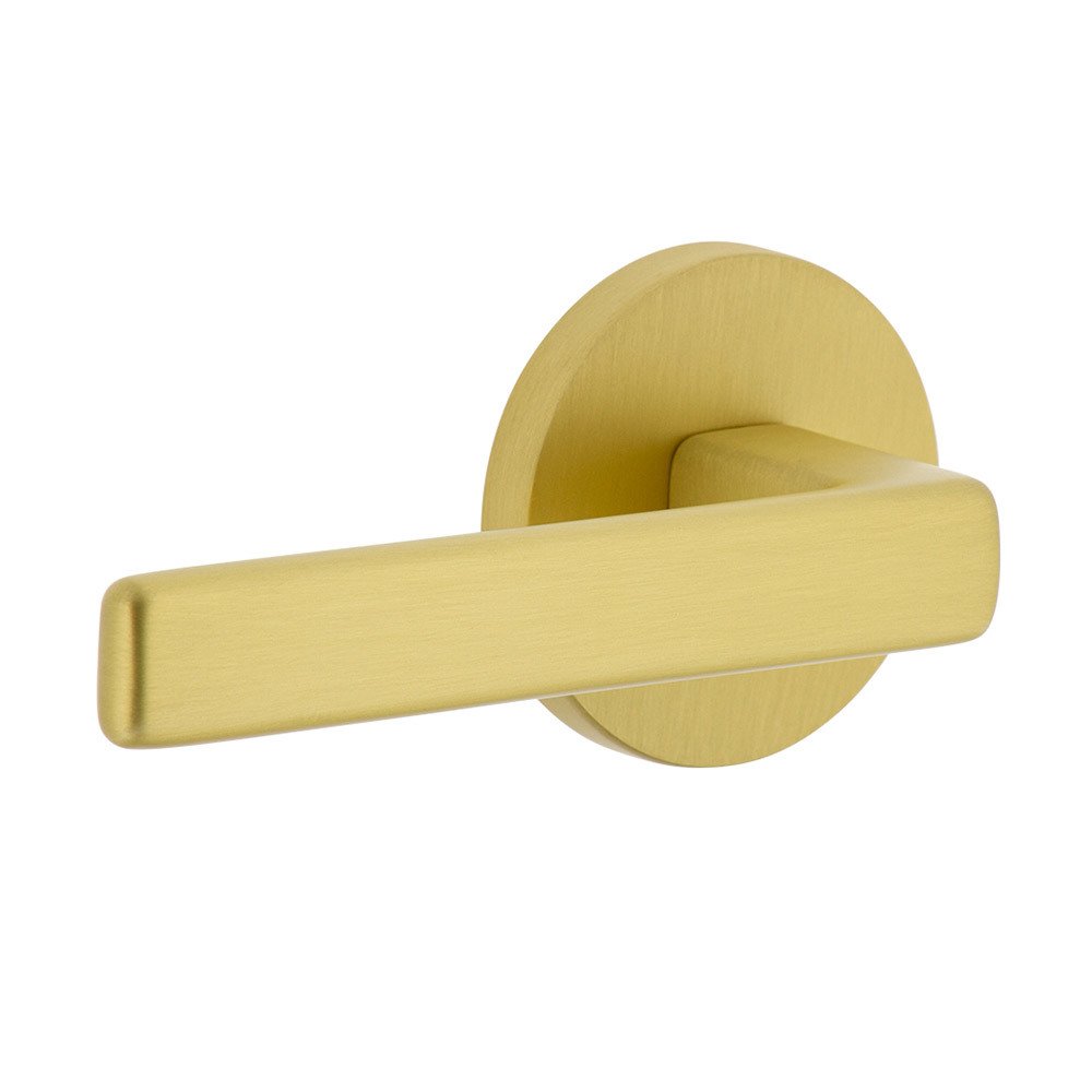 Viaggio Complete Double Dummy Set - Circolo Rosette with Left Handed Lusso Lever in Satin Brass