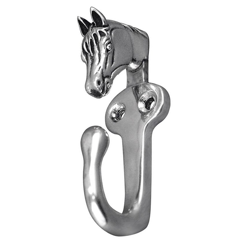 Vicenza Hardware Horse Head Hook in Antique Silver