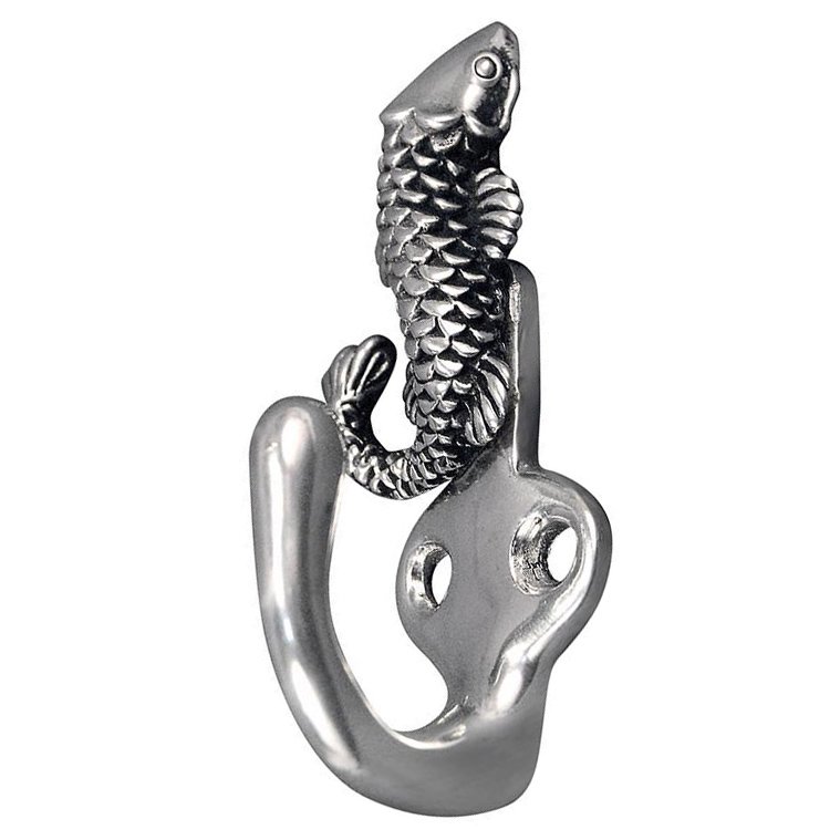 Vicenza Hardware Fish Pollino Hook in Antique Silver