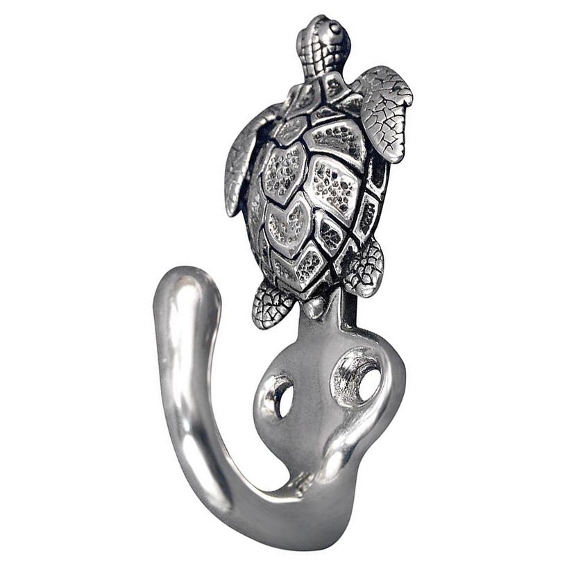 Vicenza Hardware Turtle Pollino Hook in Antique Silver