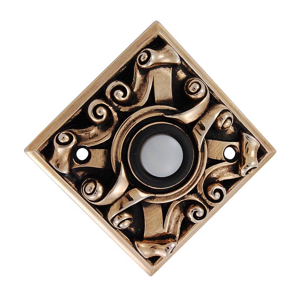 Vicenza Hardware Diamond Sforza Ornate Design in Antique Gold