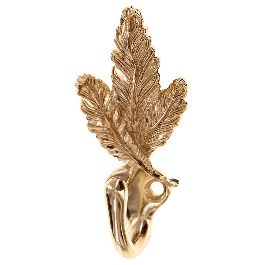 Vicenza Hardware Carlotta Leaf Hook in Polished Gold