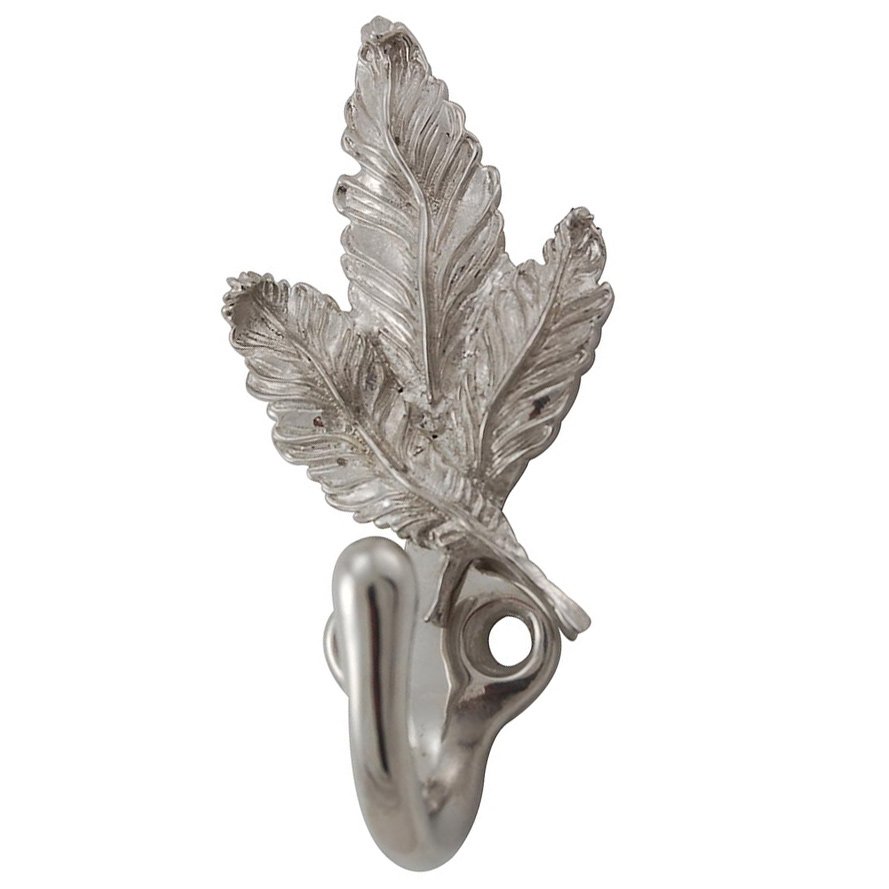 Vicenza Hardware Carlotta Leaf Hook in Polished Silver