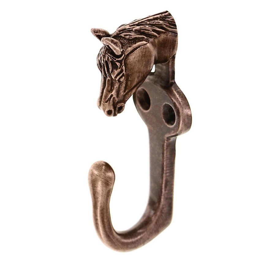 Vicenza Hardware Horse Head Hook in Antique Copper
