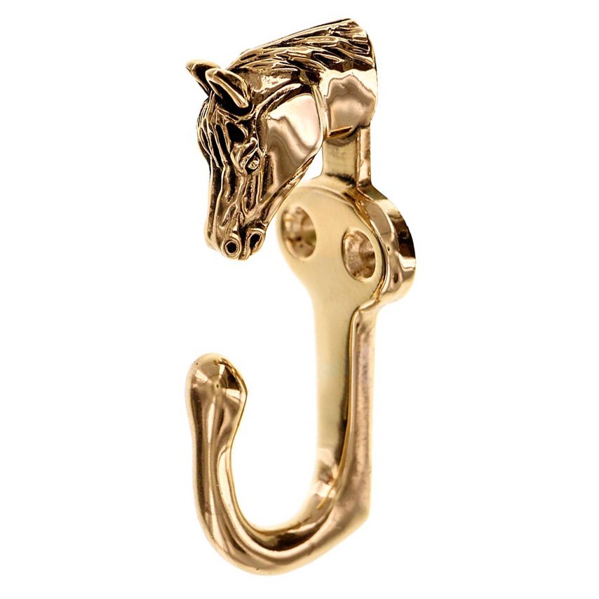 Vicenza Hardware Horse Head Hook in Antique Gold