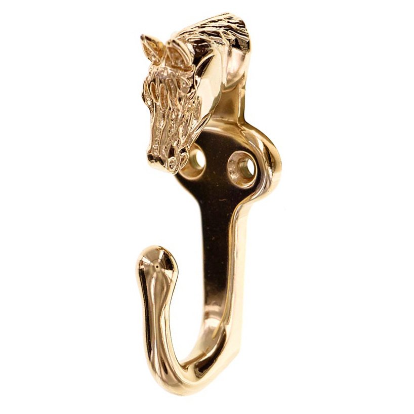 Vicenza Hardware Horse Head Hook in Polished Gold