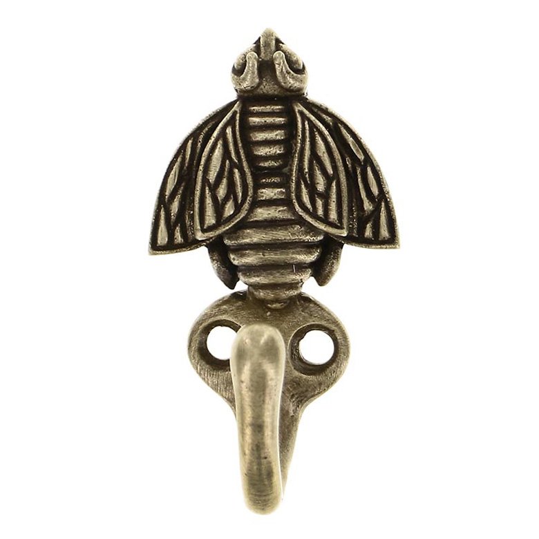 Vicenza Hardware Bumble Bee Pollino Hook in Antique Brass