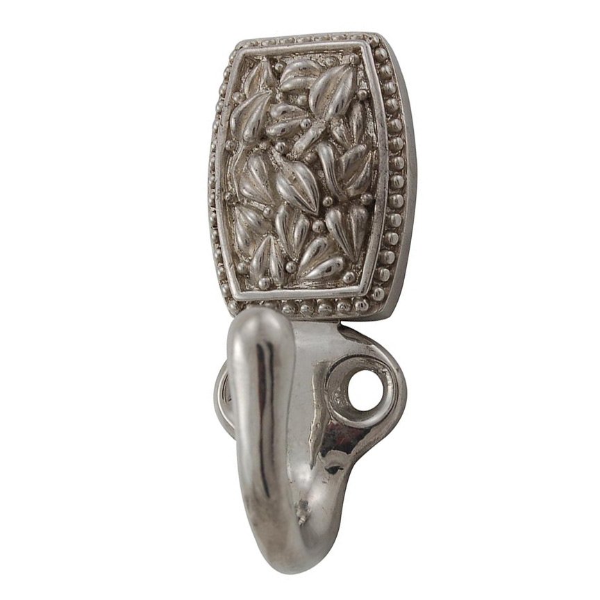 Vicenza Hardware Floral Hook in Polished Silver