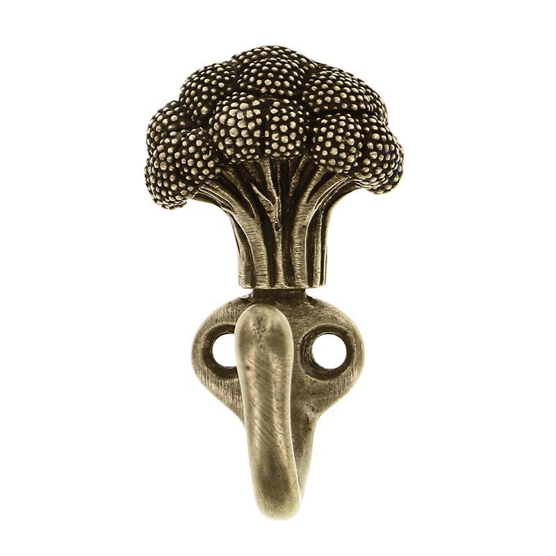 Vicenza Hardware Broccoli Hook in Antique Brass