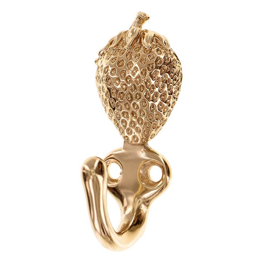 Vicenza Hardware Strawberry Hook in Polished Gold