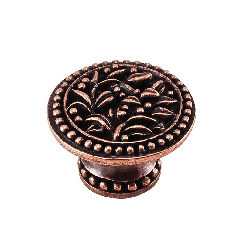 Vicenza Hardware 1 1/4" Knob with Small Base in Antique Copper