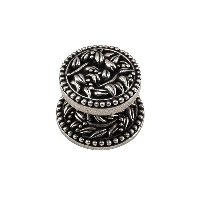 Vicenza Hardware Small Floral Knob 1" in Vintage Pewter