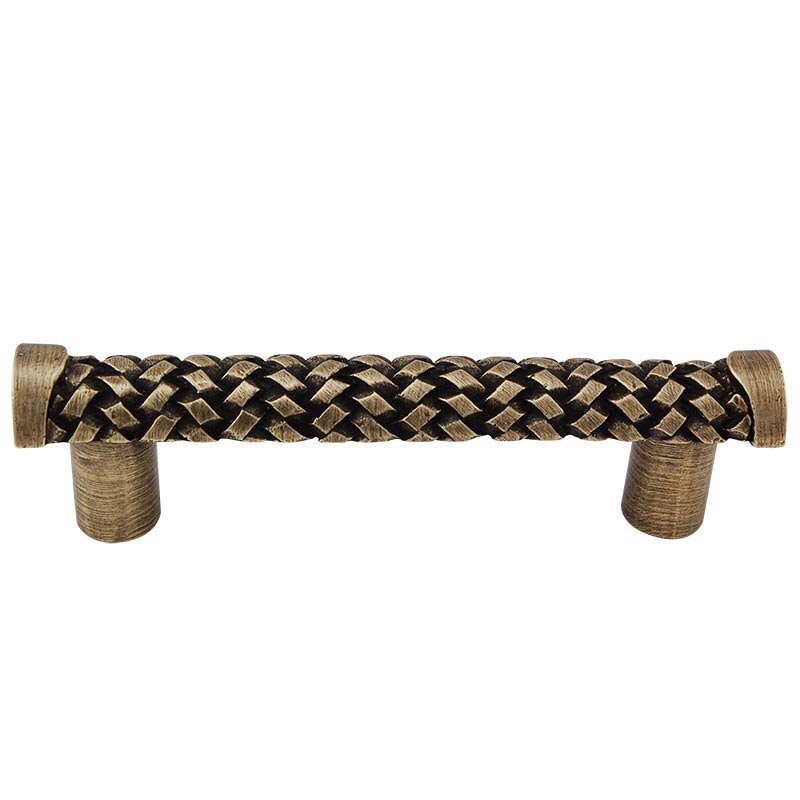 Vicenza Hardware Braided Handle - 76mm in Antique Brass