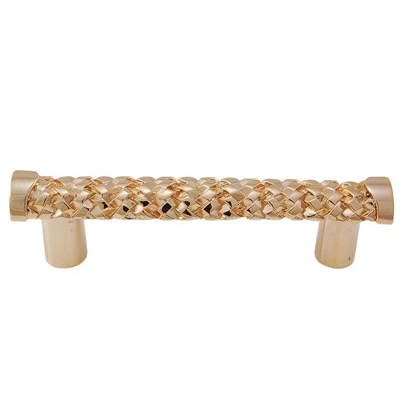 Vicenza Hardware Braided Handle - 76mm in Polished Gold
