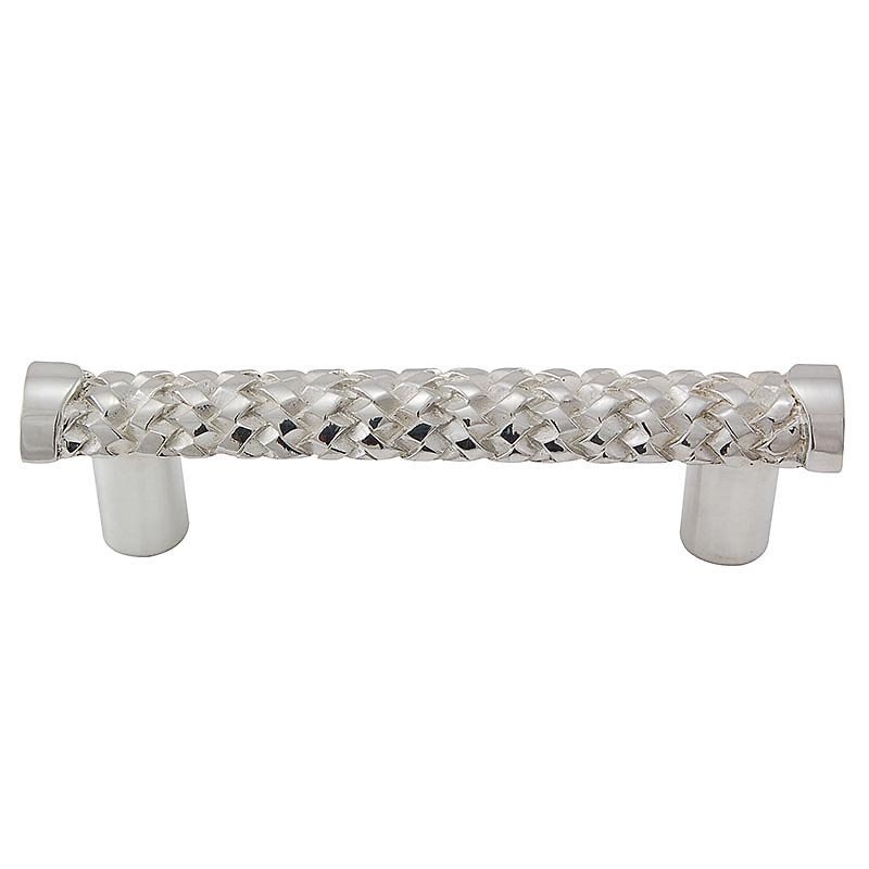 Vicenza Hardware Braided Handle - 76mm in Polished Nickel