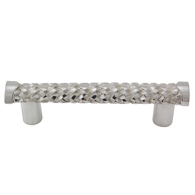 Vicenza Hardware Braided Handle - 76mm in Polished Silver