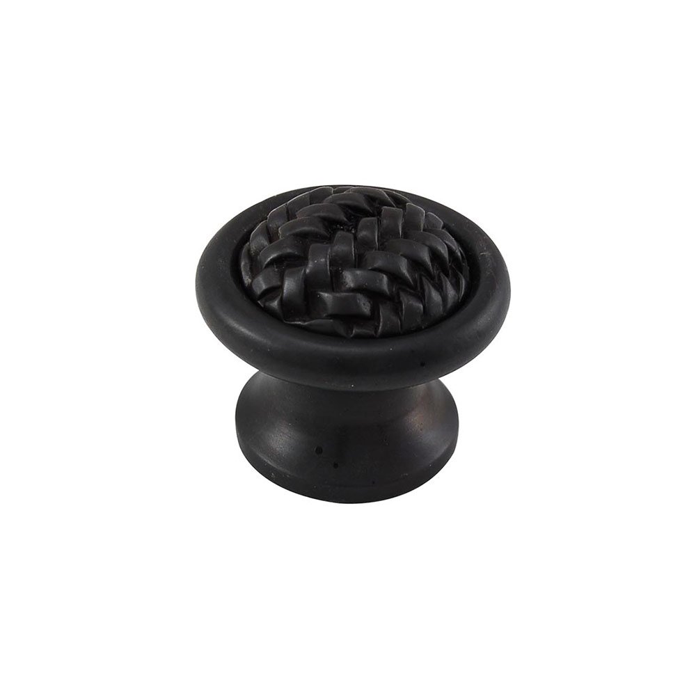 Vicenza Hardware Braided Large Round Knob 1 1/4" in Oil Rubbed Bronze