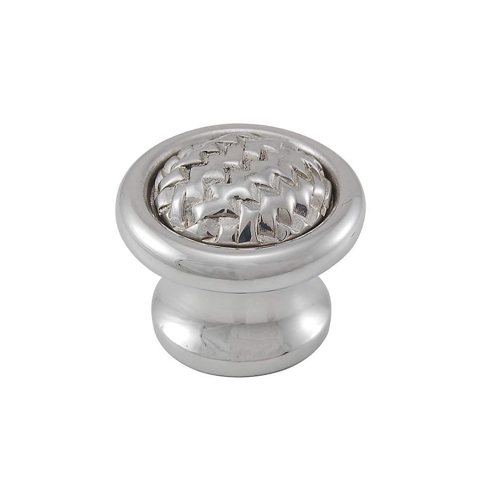 Vicenza Hardware Braided Large Round Knob 1 1/4" in Polished Silver