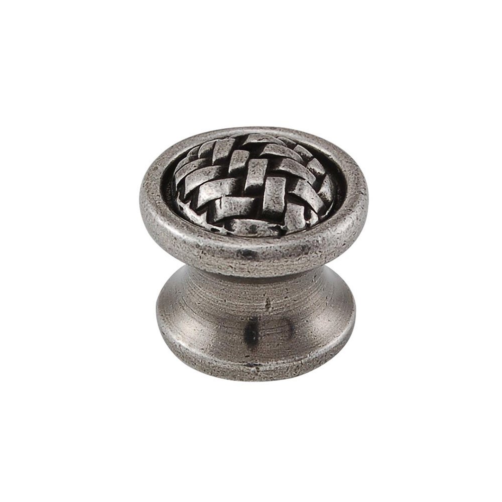 Vicenza Hardware Braided Small Round Knob 1" in Vintage Pewter