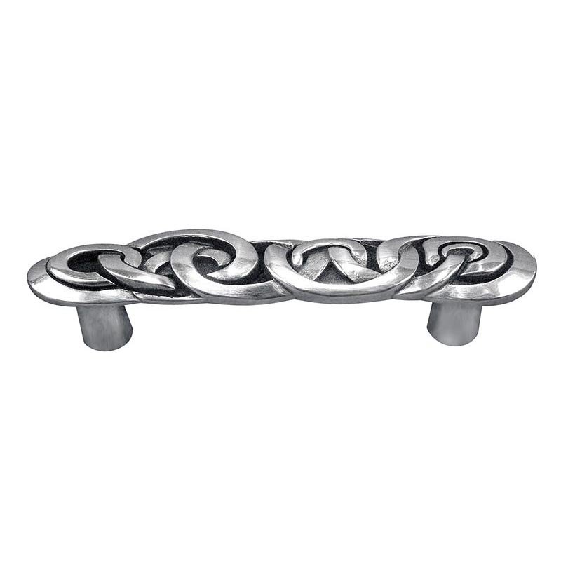 Vicenza Hardware Link Handle - 76mm in Antique Silver