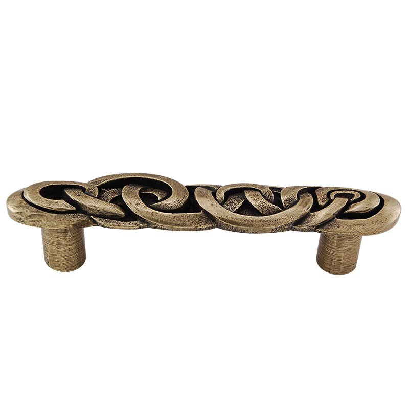 Vicenza Hardware Link Handle - 76mm in Antique Brass