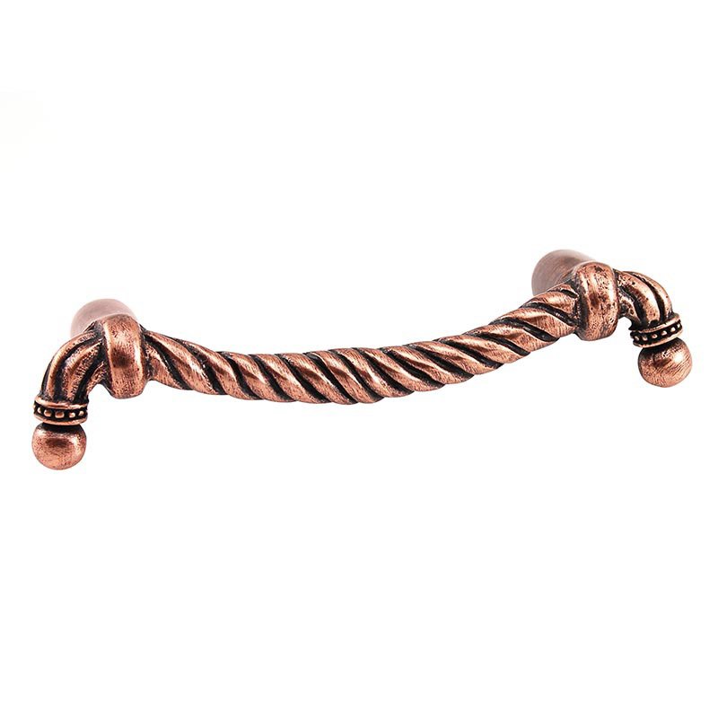 Vicenza Hardware Twisted Rope Handle - 76mm in Antique Copper