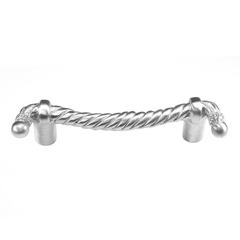 Vicenza Hardware Twisted Rope Handle - 76mm in Satin Nickel