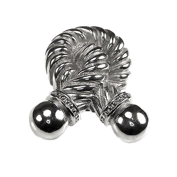 Vicenza Hardware Small Twisted Rope Knob in Polished Nickel