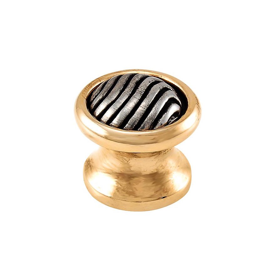 Vicenza Hardware Small Knob in Silver And Gold