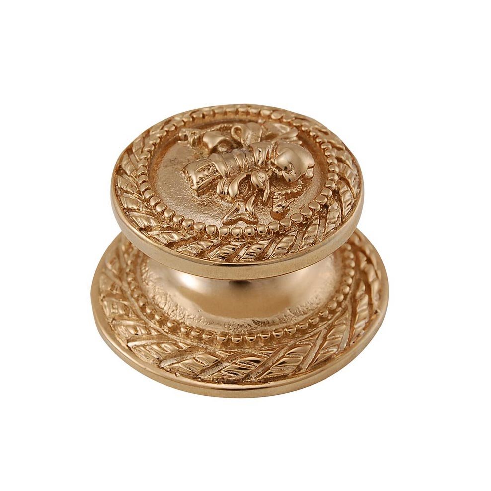 Vicenza Hardware Round Bouquet Knob in Polished Gold