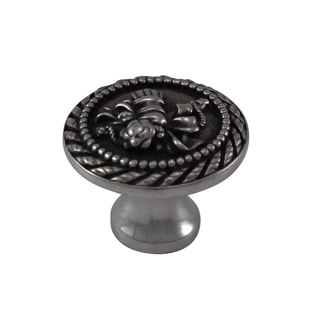 Vicenza Hardware 1 1/4" Classical Knob with Small Base in Antique Nickel