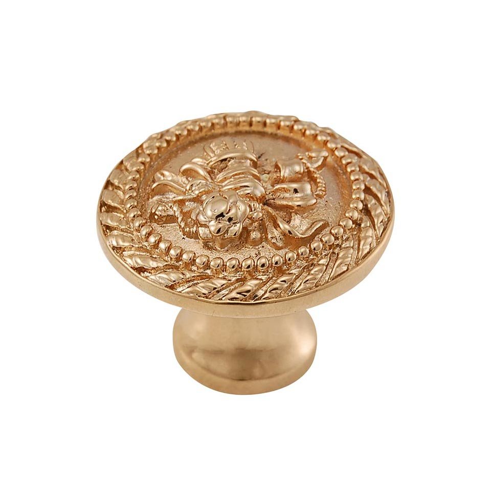 Vicenza Hardware 1 1/4" Classical Knob with Small Base in Polished Gold
