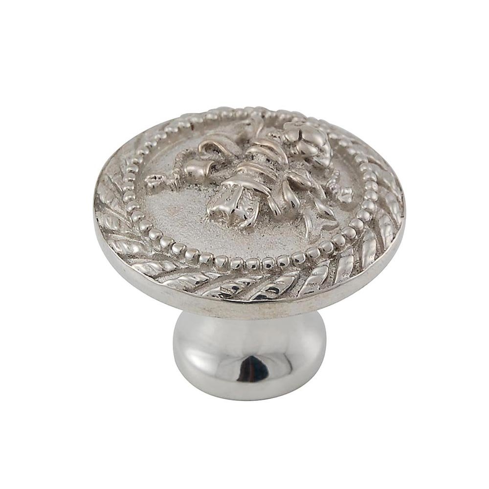Vicenza Hardware 1 1/4" Classical Knob with Small Base in Polished Nickel