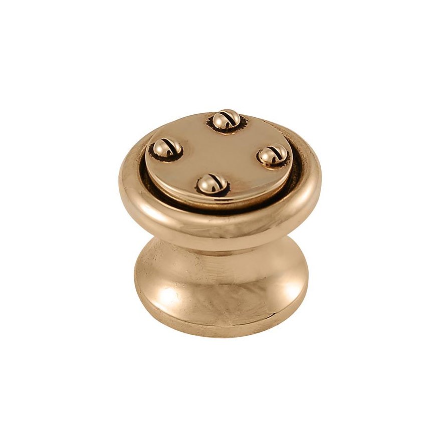 Vicenza Hardware 1" Nail Head Knob in Antique Gold