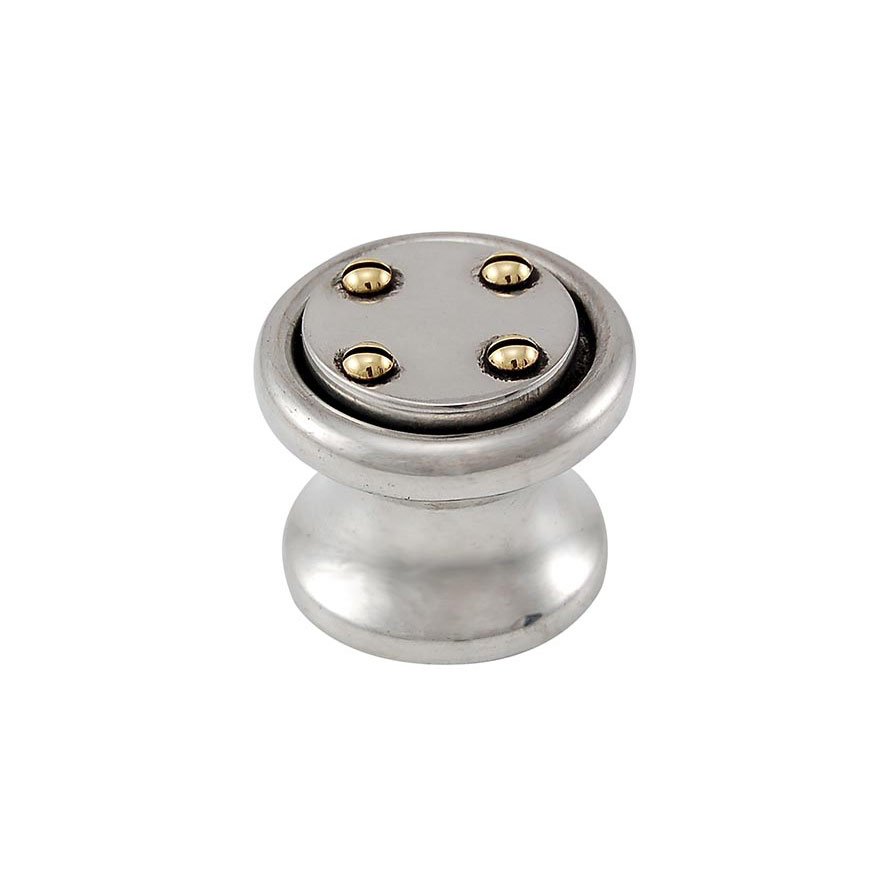 Vicenza Hardware 1" Nail Head Knob in Antique Silver