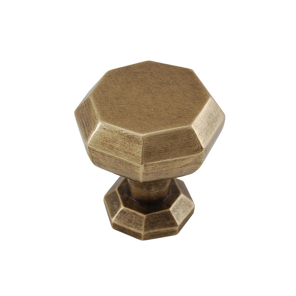 Vicenza Hardware Octagon Large Knob 1 1/4" in Antique Brass