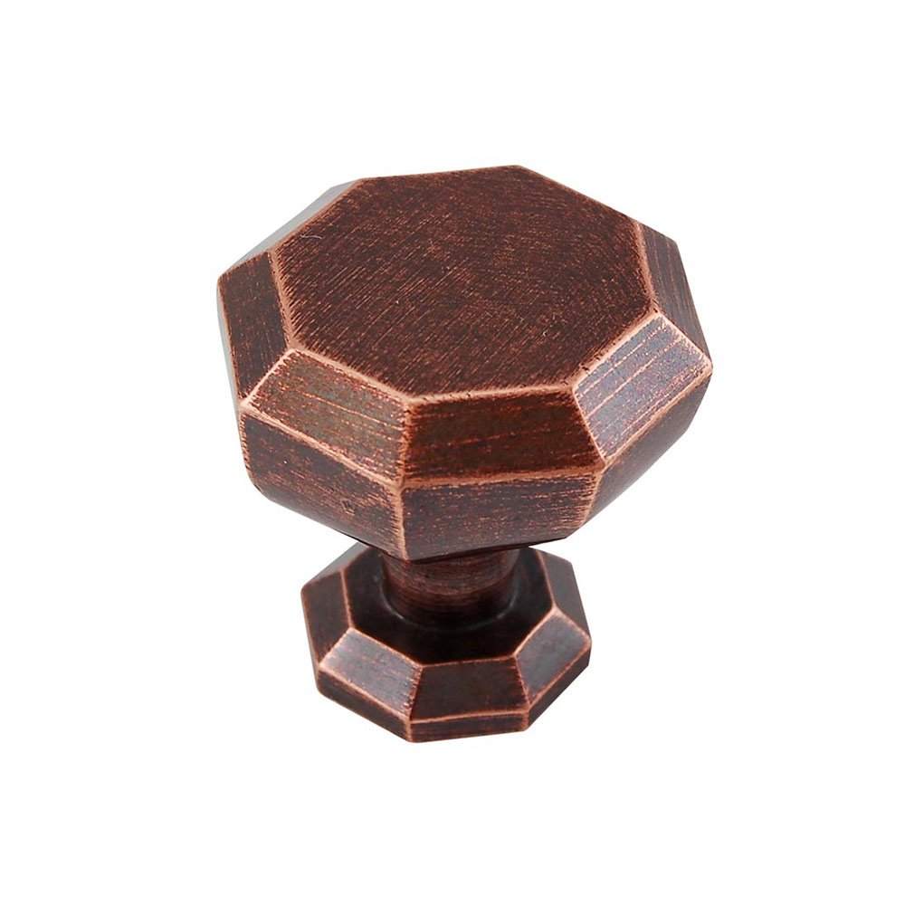 Vicenza Hardware Octagon Large Knob 1 1/4" in Antique Copper