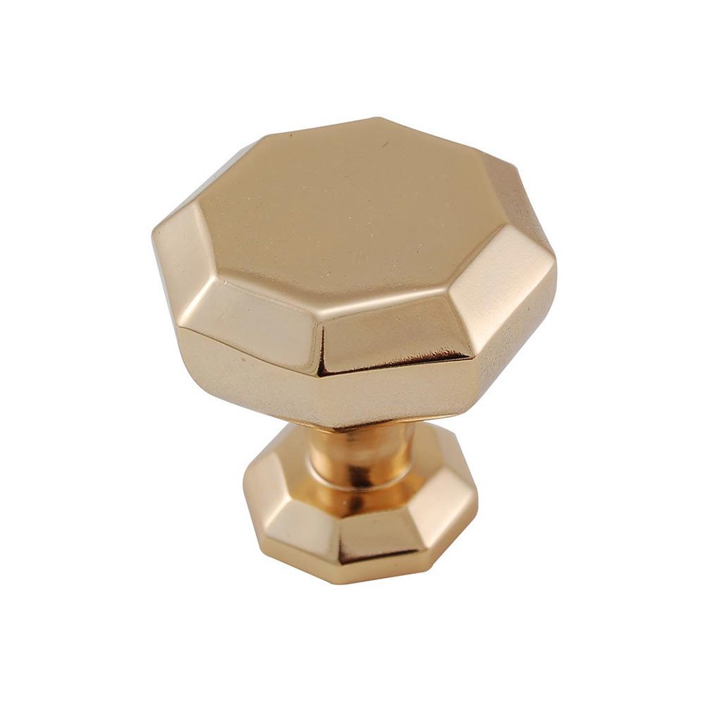 Vicenza Hardware Octagon Large Knob 1 1/4" in Polished Gold